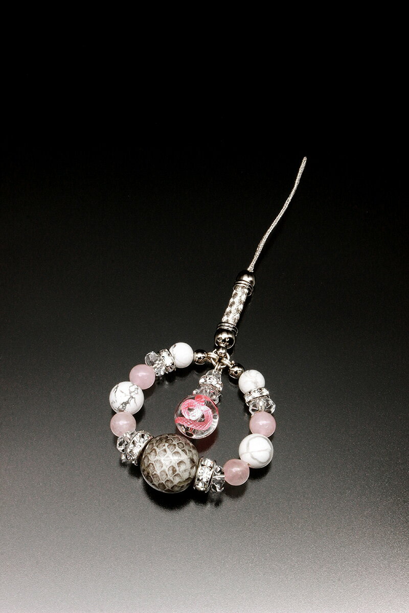 ピンク蛇・財運ストラップ K13560【楽天倉庫直送h】アクセサリー パワーストーン ストラップ 開運祈願 縁起