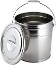【楽天倉庫直送品】下村企販 ステンレス フタ付きバケツ 15L 39887【割引不可品】 バケツ ステンレス フタ付き 燕三条 ツバメ 国産 掃除用品 アウトド...