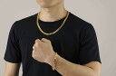 極太喜平ネックレス・ブレスレットセット K10913【割引不可品】 アクセサリー メンズ ネックレス 極太喜平チエーン ブレスレット セット