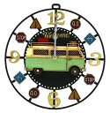 【楽天倉庫直送品】東洋石創 ブリキclock bus 43171【ヘルシ価格】 インテリア 掛け時計 壁掛け 乾電池式 ウォールクロック