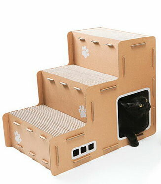 【直送品】ANBOX（アンボックス） キャットステップ Nyang city Cat steps bxp04【北海道沖縄離島不可】 ペットグッズ 猫用品 ステップ キャットステップ 階段 遊び道具 爪とぎ
