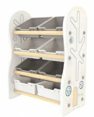 【直送品】iFam（アイファム） すっきり片付くおしゃれな子供用収納棚 コンビネーションシェルフ Aタイプ 収納棚 W760×H910 ベージュ if51-beige【北海道沖縄離島不可】インテリア 収納 子供用 収納家具 シェルフ