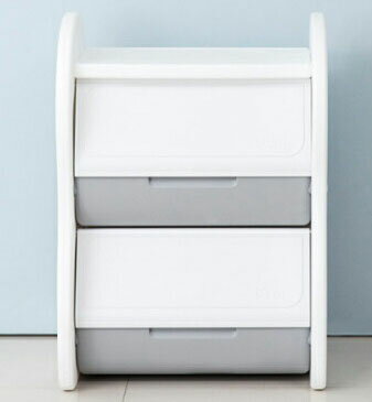 【直送品】iFam（アイファム） 収納棚 スライドオープンシェルフ 北欧風ホワイトシェルフ 2段 W62×87.5 グレー if71-gray【北海道沖縄離島不可】インテリア 収納 子供部屋 収納棚 スライドオープンシェルフ 北欧風