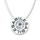 【ネコポス】【医療機器】ABILES plus Crystal ネックレス Type3 ホワイト S・Lサイズ【割引不可品】 アクセサリー ネックレス 丸山式コイル ブラックアイ搭載 医療機器
