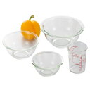 【8個セット】iwaki イワキ ボウル3点&メジャーカップセット PS-BO-3B1Mx8個セット【ヘルシ価格】 キッチン用品 保存容器 調理器具 ボウル 耐熱ガラス 電子レンジ オーブン 食洗機OK