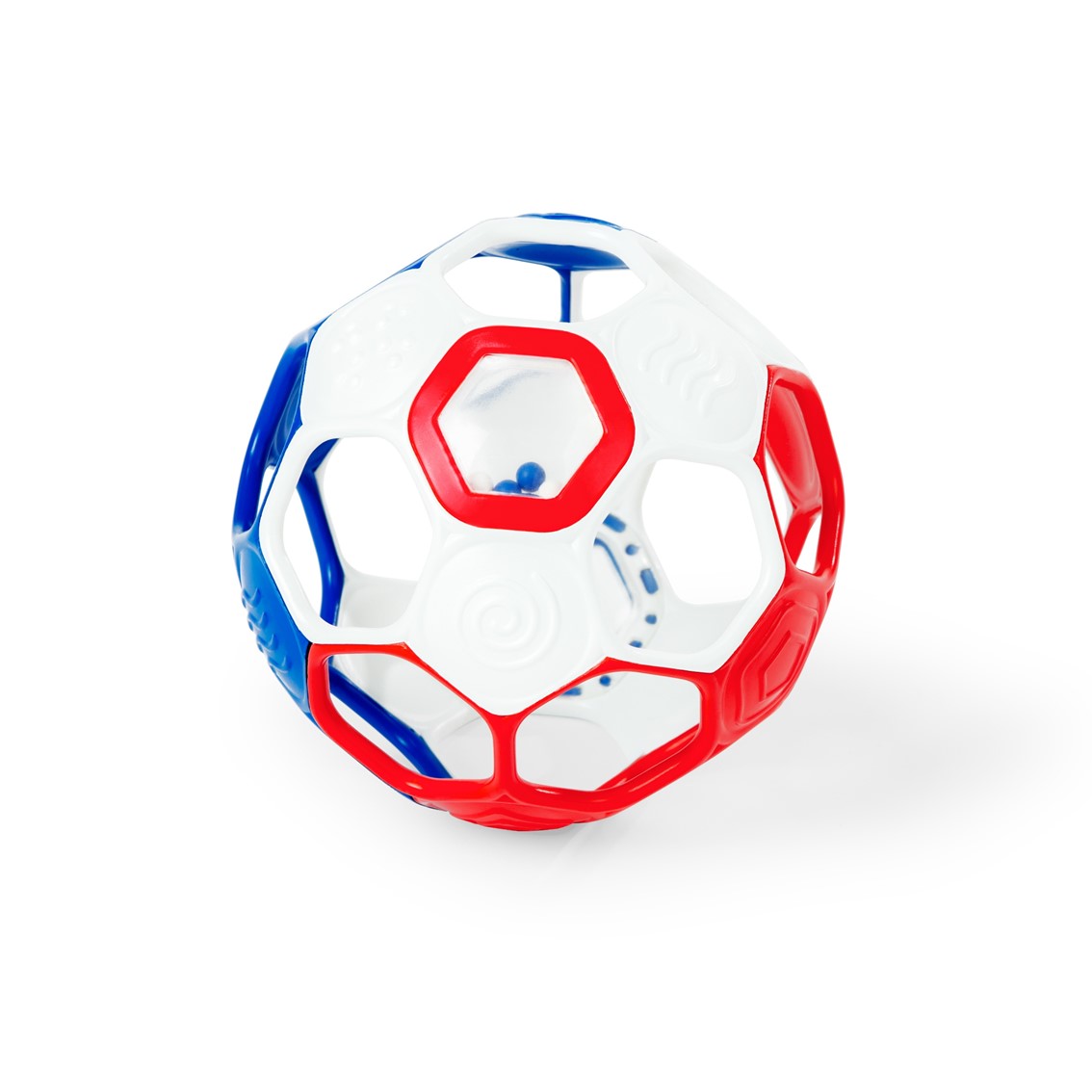 『キッズ・ツー(KidsII) オーボール サッカーラトルボール 16922』おもちゃ ベビー 玩具 がらがら ラトル 商品紹介 サッカーボール型ラトル 転がしたり、振って音を鳴らしたり♪サッカーボール型ラトル。 通常のオーボールラトルよりひと回り大きいサイズです。 商品説明 生産地 企画：アメリカ　製造：中国商品サイズ：13×13×13cm、60gパッケージサイズ：14.3×13×22.5cm、100g素材 ポリウレタン、ABS対象年齢 0ヵ月〜安全基準注意事項 CE、ASTMF963、食品衛生法 広告文責 (有)パルス　048-551-7965『キッズ・ツー(KidsII) オーボール サッカーラトルボール 16922』おもちゃ ベビー 玩具 がらがら ラトル