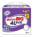 【4個セット】リフレ はくパンツBIG 4Lサイズ 12枚x4個セット【返品キャンセル不可品】【ヘルシ価格】 介護用品 失禁用品 紙おむつ 介護パンツ 4回吸収 横モレ防止
