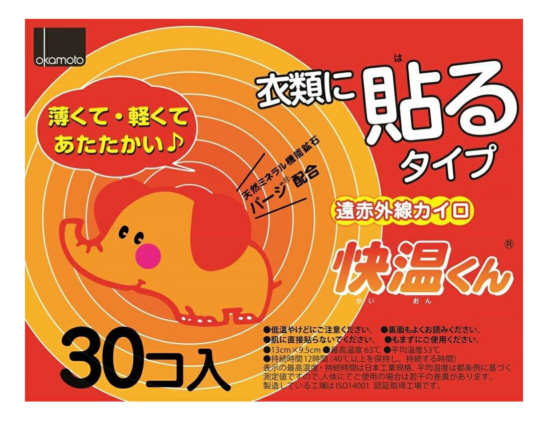 【8個セット】貼る快温くんレギュラー 30個入x8個セット【返品キャンセル不可品】【ヘルシ価格】 カイロ 使い捨て 防寒 あったか 冷え対策