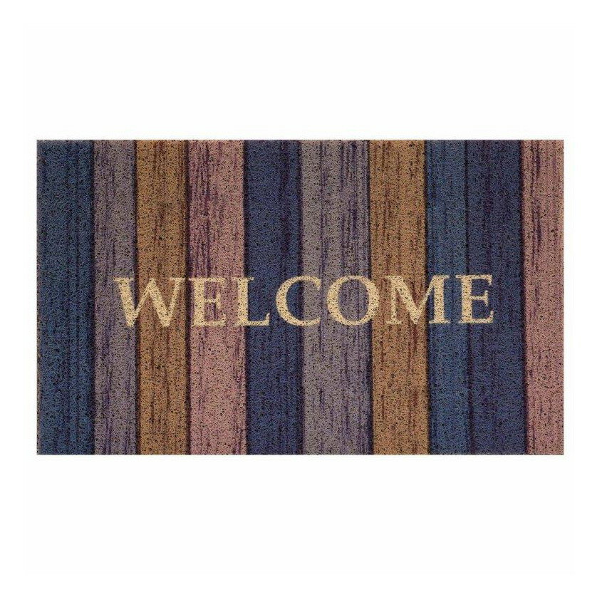 エントランスマット 45×75cm アーバンウッドウェルカム ND-9937【楽天倉庫直送h】 マット クッション性 掃除簡単 水はけが良い 砂・ホコリもしっかりキャッチ