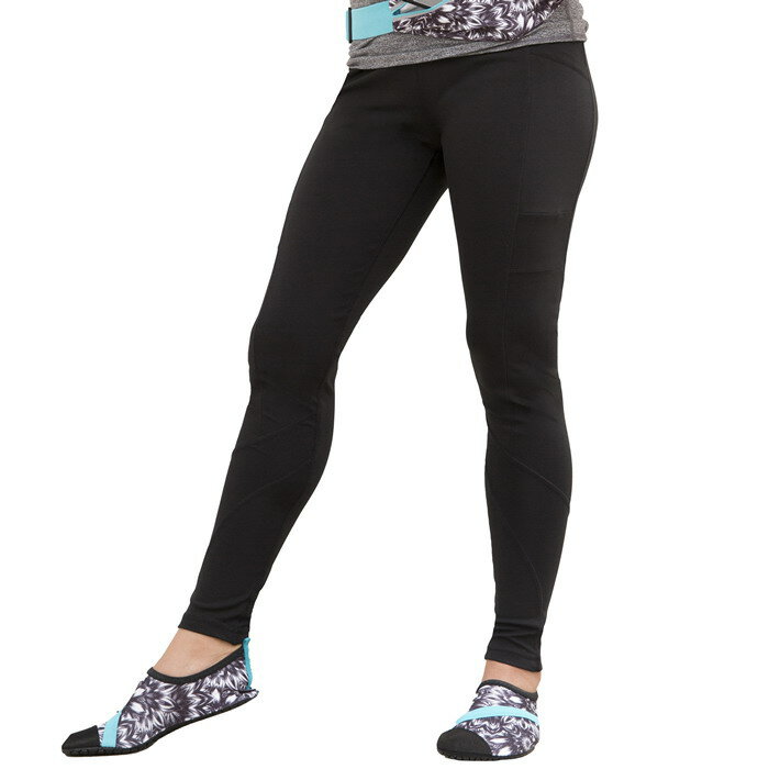 FITKICKS フィットキックス アクティブ ライフスタイル レギンス Active Lifestyle Leggings M ブラック【楽天倉庫直送】 レギンス ウォーキング フィットネス ヨガ ウエストゴム リラックス(4)