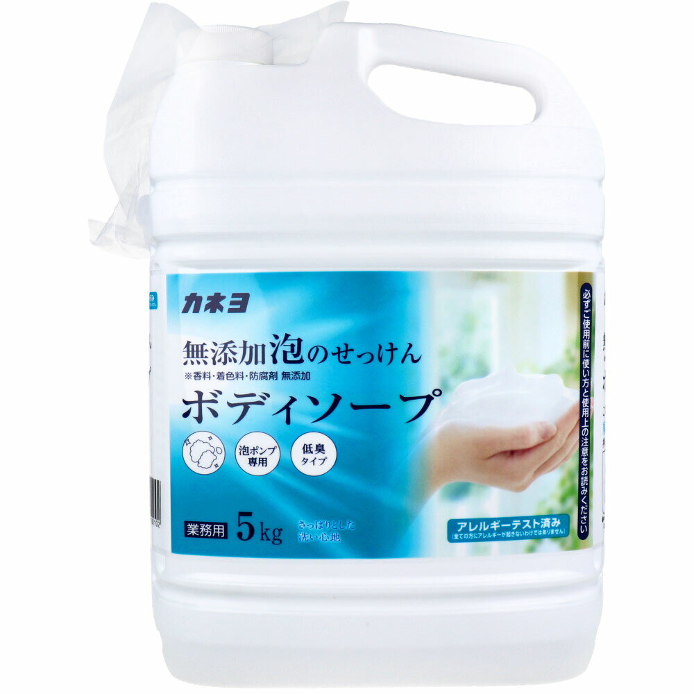 【楽天倉庫直送h】業務用 無添加泡のせっけんボディソープ 泡ポンプ専用 低臭タイプ 5kg【ヘルシ価格】【返品キャンセル不可】 化粧品 コスメ ボディケア 石けん ボディソープ 無添加 せっけん