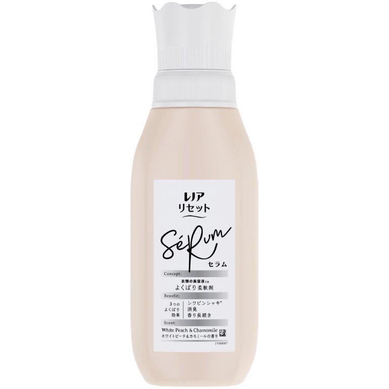 【直送品】【12個セット】レノアリセットセラムホワイトピーチ＆カモミールの香り本体 500mlx12個セット【ヘルシ価格】 柔軟剤 洗濯用品