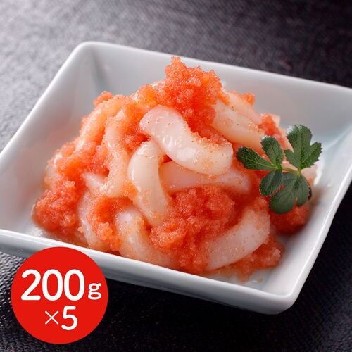 【直送品】いか明太 200g×5 イカ 明太子 博多 【直送品】いか明太 200g×5 イカ 明太子 博多