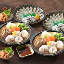【直送品】「関とら本店」 ふくたたき刺身とふく個食鍋セット (真ふぐ寄せ鍋300g×2、真ふぐたたき刺身20g×2、とらふぐ皮20g×2、とらふぐ塩辛60g×2...