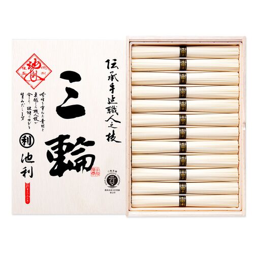 ヘルシー救急BOXの【直送品】奈良 「池利」 三輪素麺 50g×12 そうめん｜アングル2