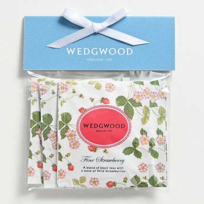 【直送品】【5個セット】ウェッジウッド ワイルド ストロベリー ティーバッグセット 4袋x5個セット【割引不可品】 水 ドリンク ティーバッグ 英国 紅茶