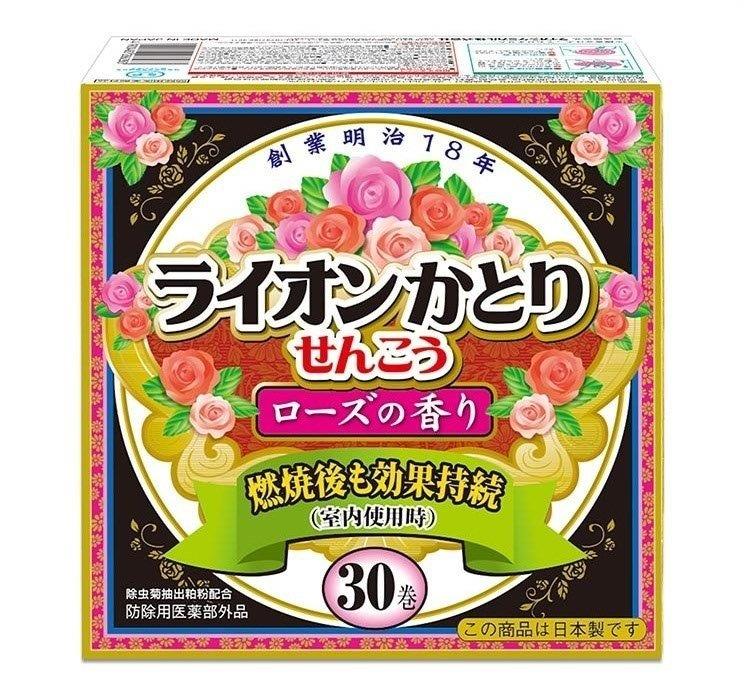【直送品】【240個セット】【防除用医薬部外品】ライオンかとりせんこう ローズの香り 30巻入 燃焼後も効果持続x240個セット 虫除け 殺虫剤 虫除け芳香剤 線香
