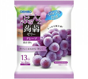 【直送品】【240個セット】ぷるんと蒟蒻ゼリーパウチ グレープ 120g（20g×6個入）x240個セット 食品 お菓子 おやつ プチサイズ 大容量 ゼリー