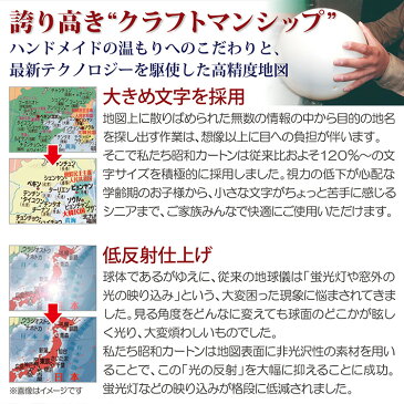 【メーカー直送・大感謝価格 】昭和カートン 地球儀 直径26cm行政区タイプ 26-GF