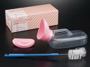 【直送品】浅井商事S.A.塩ビ透明尿器(ブラシ付)-女性用D415(100231)【別途送料発生は連絡します、割引キャンセル返品不可】