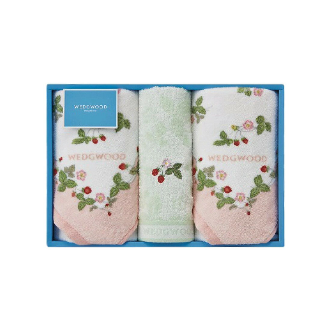 【直送品】ウェッジウッド ワイルドストロベリー フェイスタオル2P＆ウォッシュタオル ピンク TT84255656P C6049559【別途送料発生は連絡します】