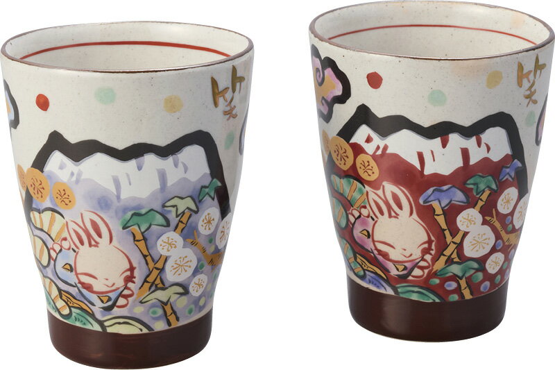 【直送品】夕立窯 富士日記 ゴブレットペア YK256 C6096655【別途送料発生は連絡します】