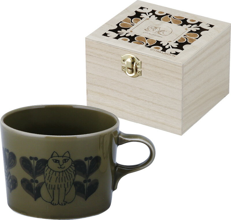 【直送品】リサ・ラーソン マグ（木箱入） グリーン LL161-11H C6098515【別途送料発生は連絡します】