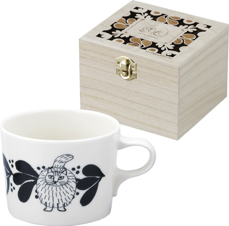 【直送品】リサ・ラーソン マグ（木箱入） ホワイト LL162-11H C6098529【別途送料発生は連絡します】