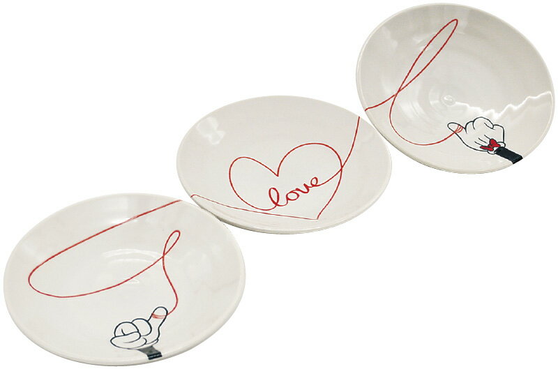 【直送品】ディズニーキャラクター ラブイズ 中皿3枚揃 3307-01 C6100517【別途送料発生は連絡します】