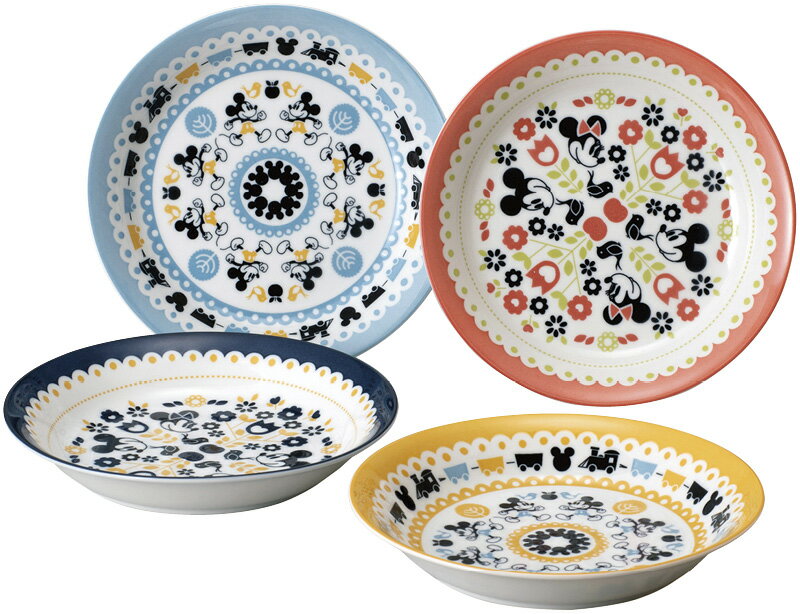 【直送品】ディズニー ミッキー&フレンズ カレー皿4枚セット 52791 C6100594【別途送料発生は連絡しま..
