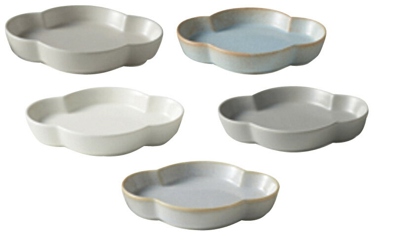 【直送品】はんなり 雲形豆皿5枚揃 HR11001 C6103578【別途送料発生は連絡します】