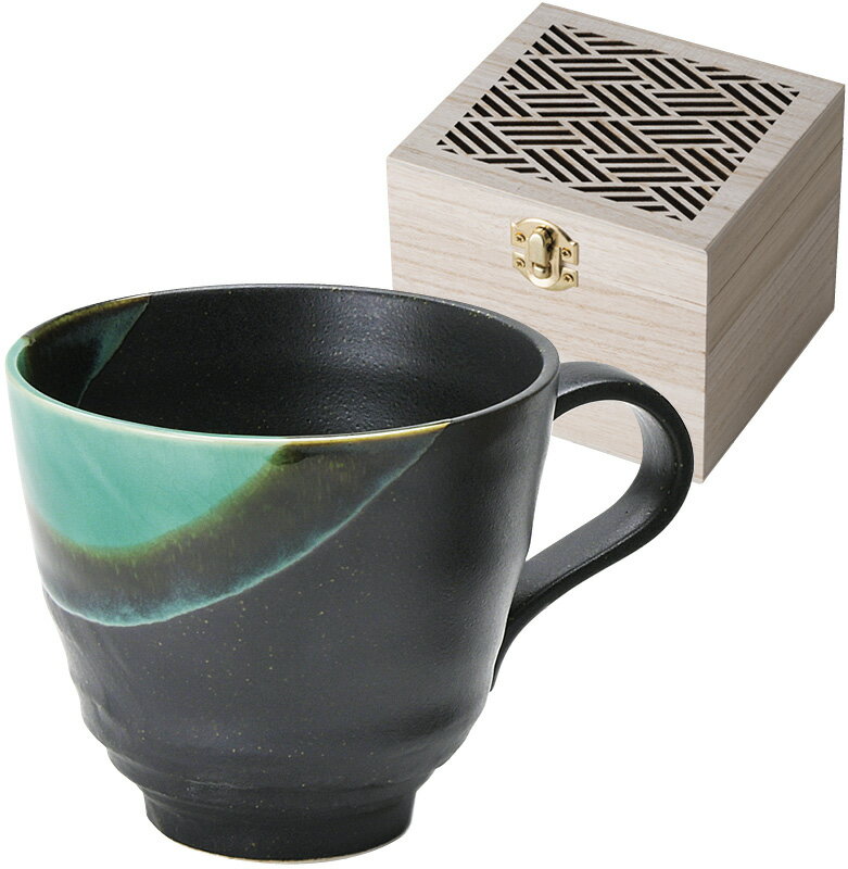 【直送品】 釉彩 マグ（木箱入） 緑 YYS-1051B C6105579【別途送料発生は連絡します】