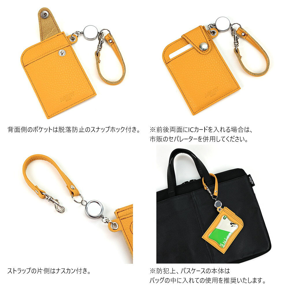 『シーク』(全9色)イタリアンシュリンク/【パスケース 定期入れ 高校生 2枚 リール...