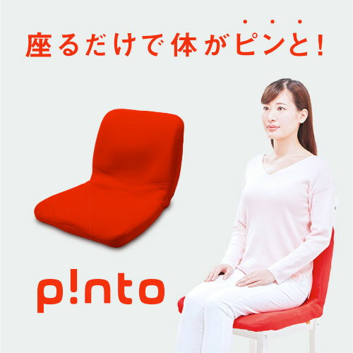 【送料無料】p!nto 正しい 姿勢 習慣 クッション ピント 【 座椅子 腰痛 クッション 疲労 骨盤矯正 姿勢矯正 猫背 椅子 イス チェア デスクワーク 腰 肩 座布団 オフィス スマホ首 】