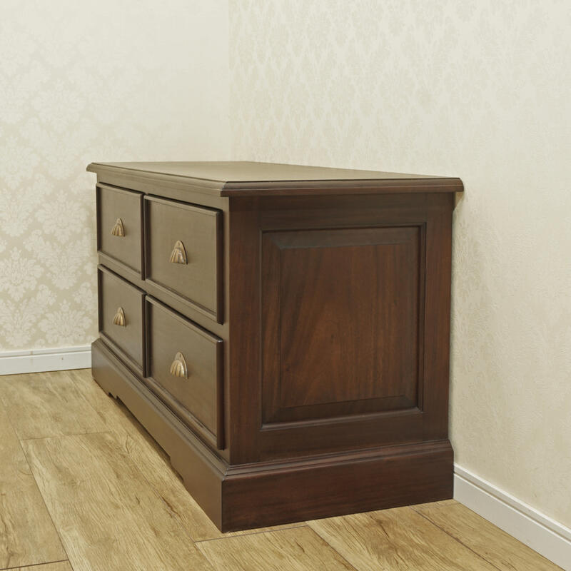 【取っ手が選べる】マホガニー 収納 幅108c...の紹介画像3