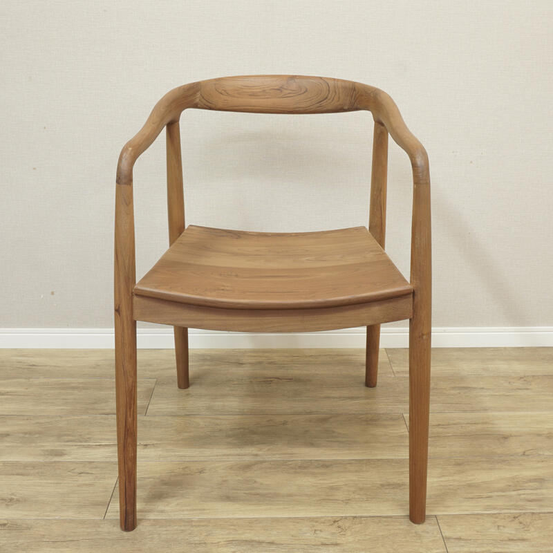 【アウトレット】チーク おしゃれ おすすめ 北欧 無垢 アームチェア イス ダイニング Teak ナチュラル アジアン家具 チャーチ レストラン シンプル 書斎 木製◆宅配便発送◆『アウトレット・チークアームチェア』