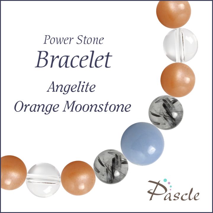 パワーストーン ブレスレット メンズ エンジェライト・オレンジムーンストーン 天然石 家庭円満 人間関係 恋人・夫婦円満 縁結び 誕生石 6月 誕生日 プレゼント