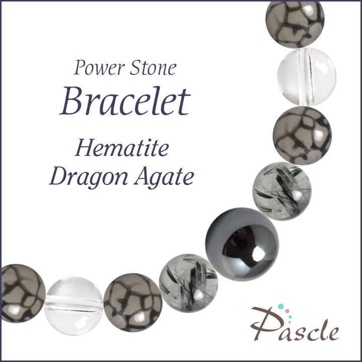 パワーストーン ブレスレット メンズ ヘマタイト・ドラゴンアゲート 天然石 魔除け・厄除け 健康 人間関係 誕生日 プレゼント