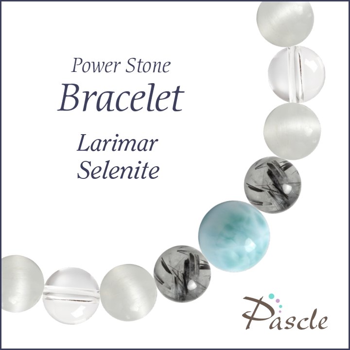 パワーストーン ブレスレット メンズ ラリマー・セレナイト 天然石 癒し 誕生日 プレゼント