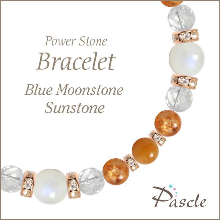 パワーストーン ブレスレット ブルームーンストーン・オレンジアベンチュリン 天然石 恋人・夫婦円満 縁結び 誕生石 6月 4月 仕事運 恋愛成就 願望成就 癒し 誕生日 プレゼント