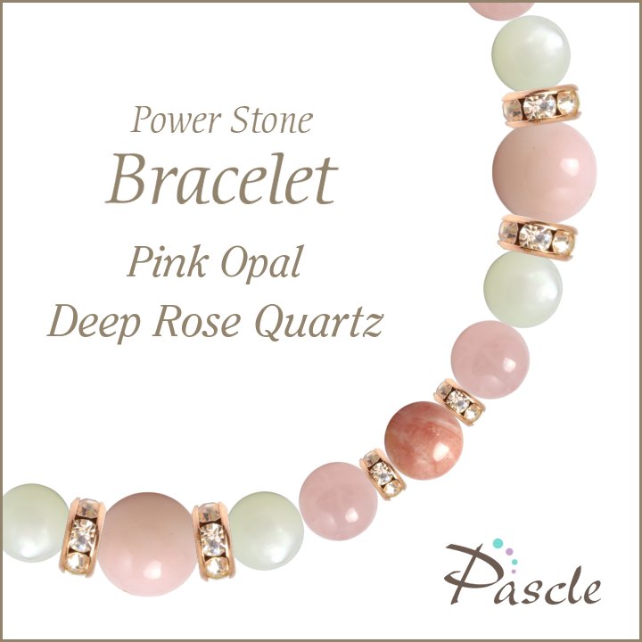 パワーストーン ブレスレット ピンクオパール・インカローズ 天然石 縁結び 誕生石 10月 癒し 安産・子宝 恋愛成就 誕生日 プレゼント
