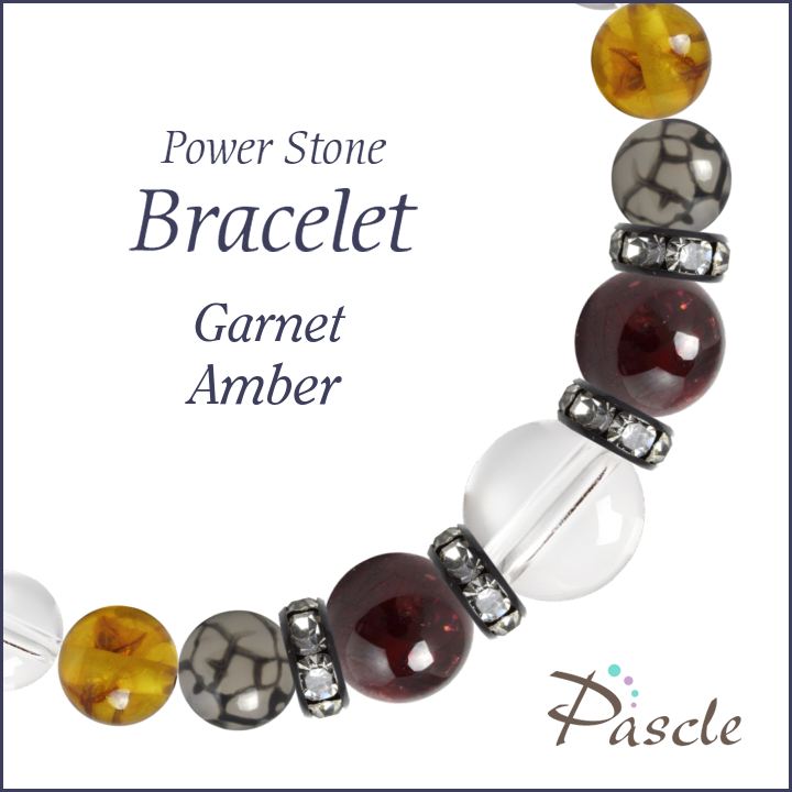パワーストーン ブレスレット メンズ クリスタル（本水晶）・ガーネット 天然石 恋人・夫婦円満 誕生石 1月 願望成就 健康 金運 誕生日 プレゼント