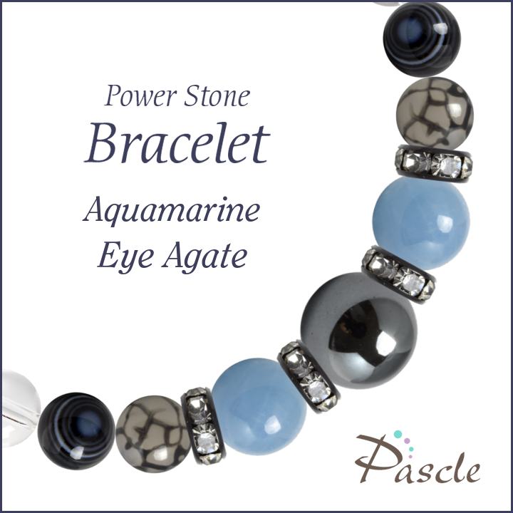 パワーストーン ブレスレット メンズ クリスタル（本水晶）・アクアマリン 天然石 家庭円満 誕生石 3月 結婚運 魔除け・厄除け 人間関係 誕生日 プレゼント