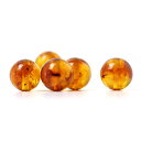 お買い物マラソン限定最大2,000円OFF 【1粒売り ビーズ】アンバー 6mm 運気 健康 素材 パーツ 金運 オレンジ 天然石 粒売り イエロー パワーストーン バラ売り 丸玉 粒
