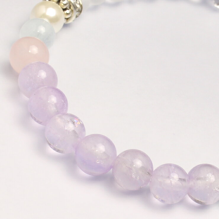 ラベンダーアメジスト フロスト水晶 デザイン ブレスレット 4月 アクアマリン 安産 子宝 ブルー 仕事運 やぎ座 家庭円満 縁結び 2月 運気 ふたご座 性別 星座石 誕生石 アメジスト ブレスレット