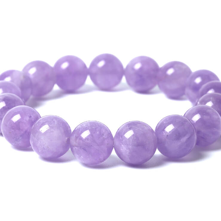 ラベンダーアメジスト 12mm シンプル ブレスレット 2月 運気 性別 恋愛成就 結婚運 メンズ うお座 パープル いて座 シンプル 星座石 誕生石 アメジスト ブレスレット