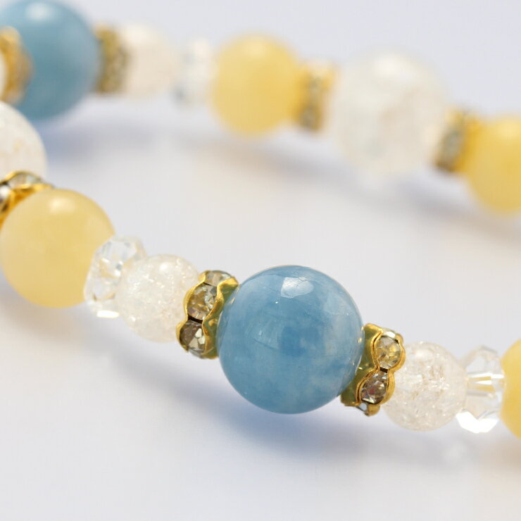 アクアマリン アラゴナイト デザイン ブレスレット 4月 ブルー 仕事運 やぎ座 クラック水晶 家庭円満 縁結び 運気 ふたご座 性別 しし座 恋愛成就 3月 星座石 誕生石 アクアマリン ブレスレット
