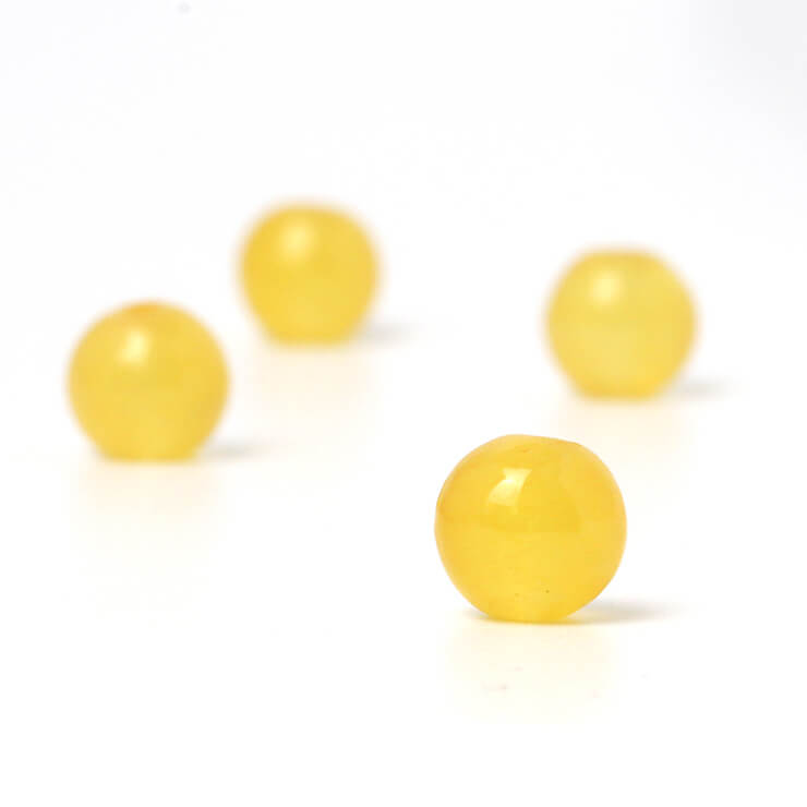 【1粒売り/ビーズ】アラゴナイト 6mm/ 縁結び 運気 素材 パーツ 人間関係 天然石 粒売り イエロー パワーストーン バラ売り ブレスレット 手作り 材料 ハンドメイドパーツ