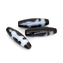 お買い物マラソン限定最大2,000円OFF 【粒売り/バラ売り】ジー dZi 観音天珠 3 8mm/ ブラック ジー 天珠 観音 天珠 運気 素材 パーツ 癒し 14mm以上 天然石
