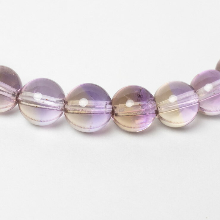 【一点もの】アメトリン7mm シンプル ブレスレット【鑑別書付き】/ 恋人 夫婦円満 運気 金運 マルチカラー うお座 希少 珍しい天然石ブレス 星座石 誕生石